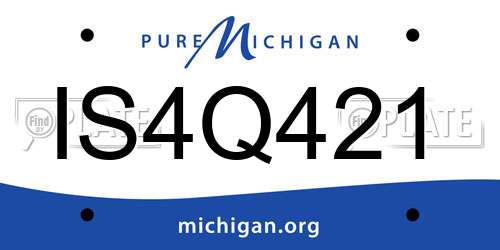 IS4Q421 Michigan License Plate