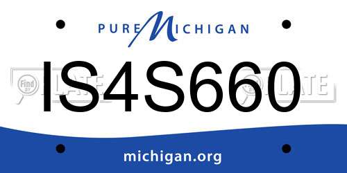 IS4S660 Michigan License Plate