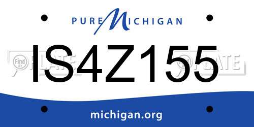 IS4Z155 Michigan License Plate