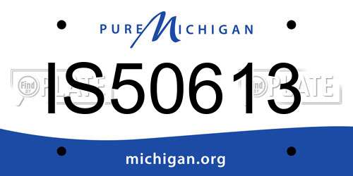 IS50613 Michigan License Plate