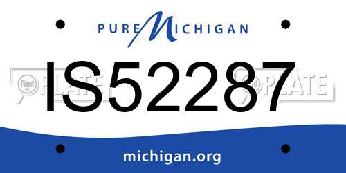 IS52287 Michigan License Plate