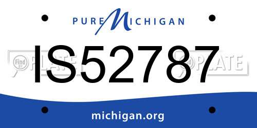 IS52787 Michigan License Plate