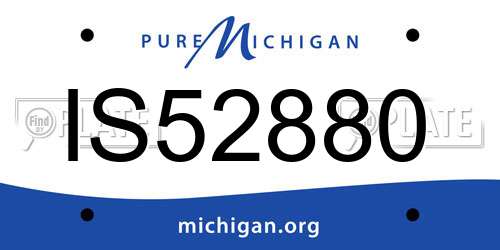 IS52880 Michigan License Plate