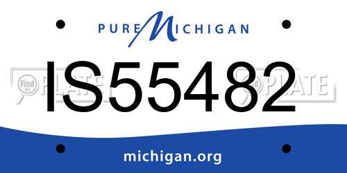 IS55482 Michigan License Plate