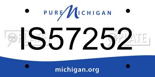 IS57252 Michigan License Plate