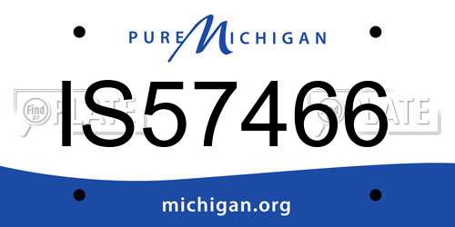 IS57466 Michigan License Plate