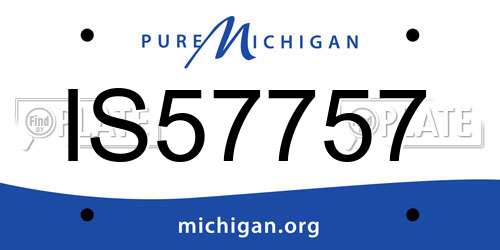 IS57757 Michigan License Plate