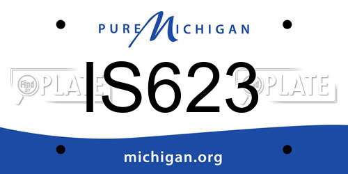 IS623 Michigan License Plate