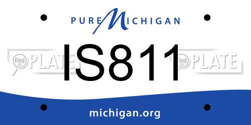 IS811 Michigan License Plate