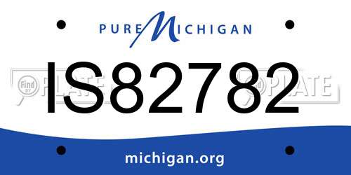 IS82782 Michigan License Plate