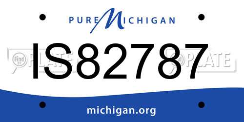 IS82787 Michigan License Plate