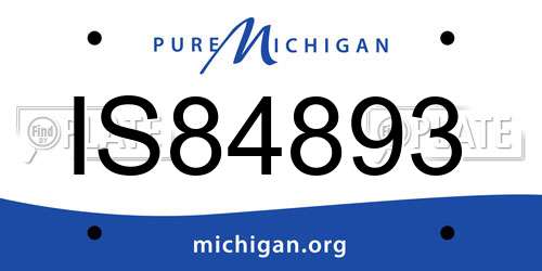 IS84893 Michigan License Plate