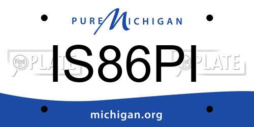 IS86PI Michigan License Plate