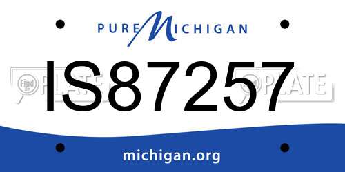 IS87257 Michigan License Plate