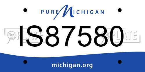 IS87580 Michigan License Plate