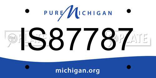 IS87787 Michigan License Plate