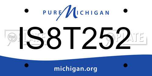 IS8T252 Michigan License Plate