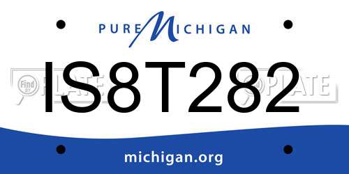 IS8T282 Michigan License Plate