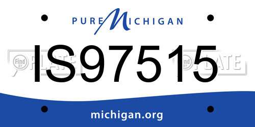IS97515 Michigan License Plate