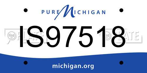 IS97518 Michigan License Plate