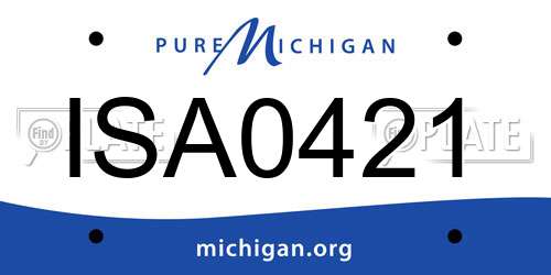 ISA0421 Michigan License Plate