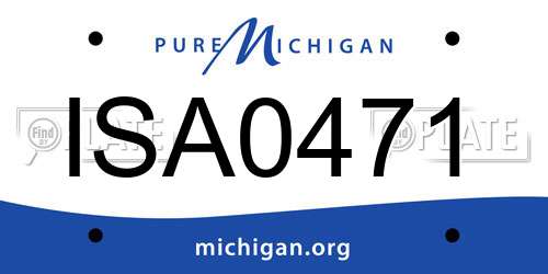 ISA0471 Michigan License Plate
