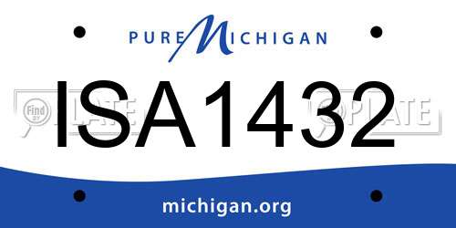 ISA1432 Michigan License Plate