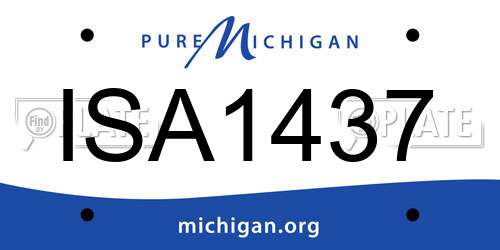 ISA1437 Michigan License Plate