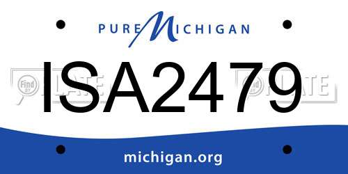 ISA2479 Michigan License Plate