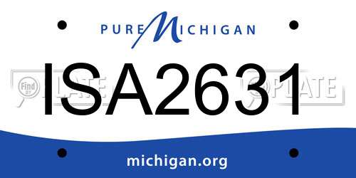 ISA2631 Michigan License Plate
