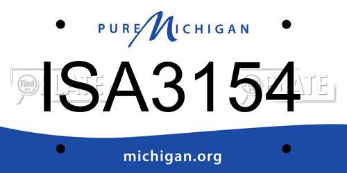 ISA3154 Michigan License Plate