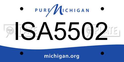 ISA5502 Michigan License Plate