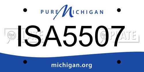 ISA5507 Michigan License Plate