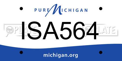 ISA564 Michigan License Plate