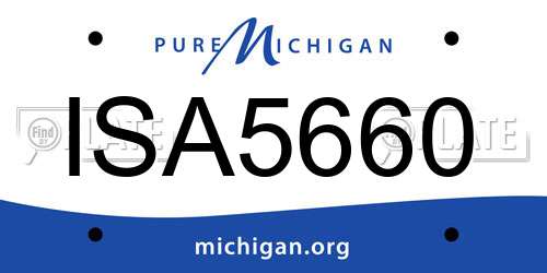 ISA5660 Michigan License Plate