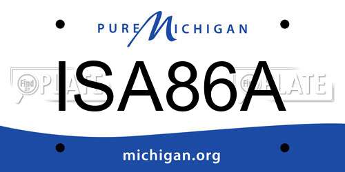 ISA86A Michigan License Plate