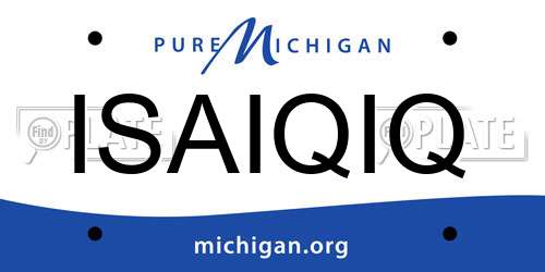 ISAIQIQ Michigan License Plate