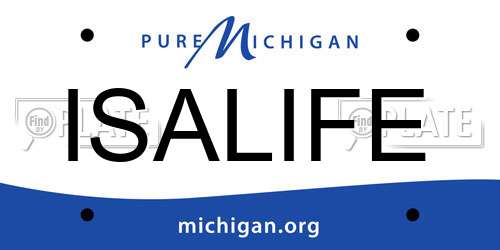 ISALIFE Michigan License Plate