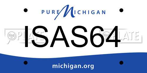 ISAS64 Michigan License Plate