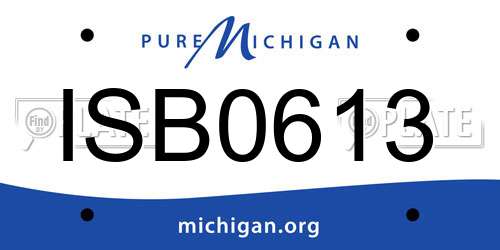 ISB0613 Michigan License Plate