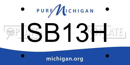 ISB13H Michigan License Plate