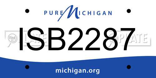 ISB2287 Michigan License Plate