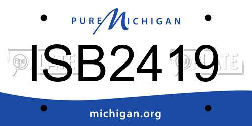 ISB2419 Michigan License Plate