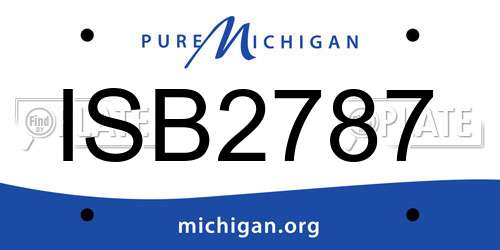 ISB2787 Michigan License Plate