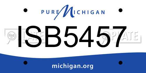 ISB5457 Michigan License Plate