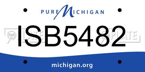 ISB5482 Michigan License Plate