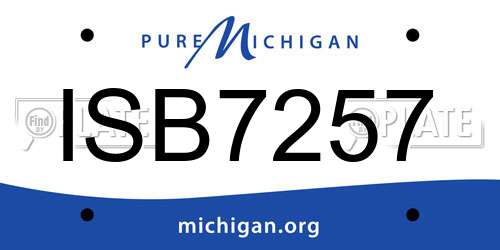 ISB7257 Michigan License Plate