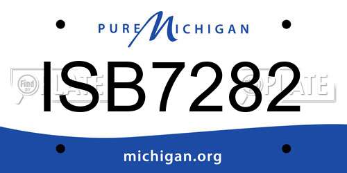 ISB7282 Michigan License Plate