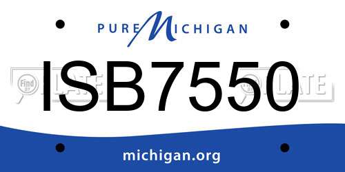 ISB7550 Michigan License Plate