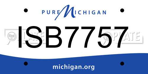 ISB7757 Michigan License Plate